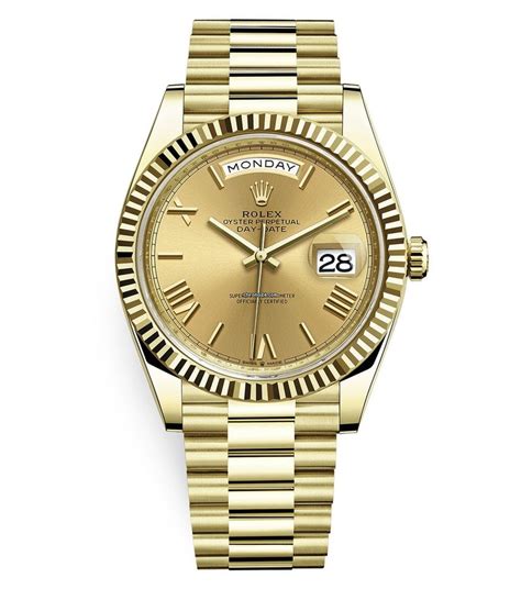 rolex day date 40 gold champagne